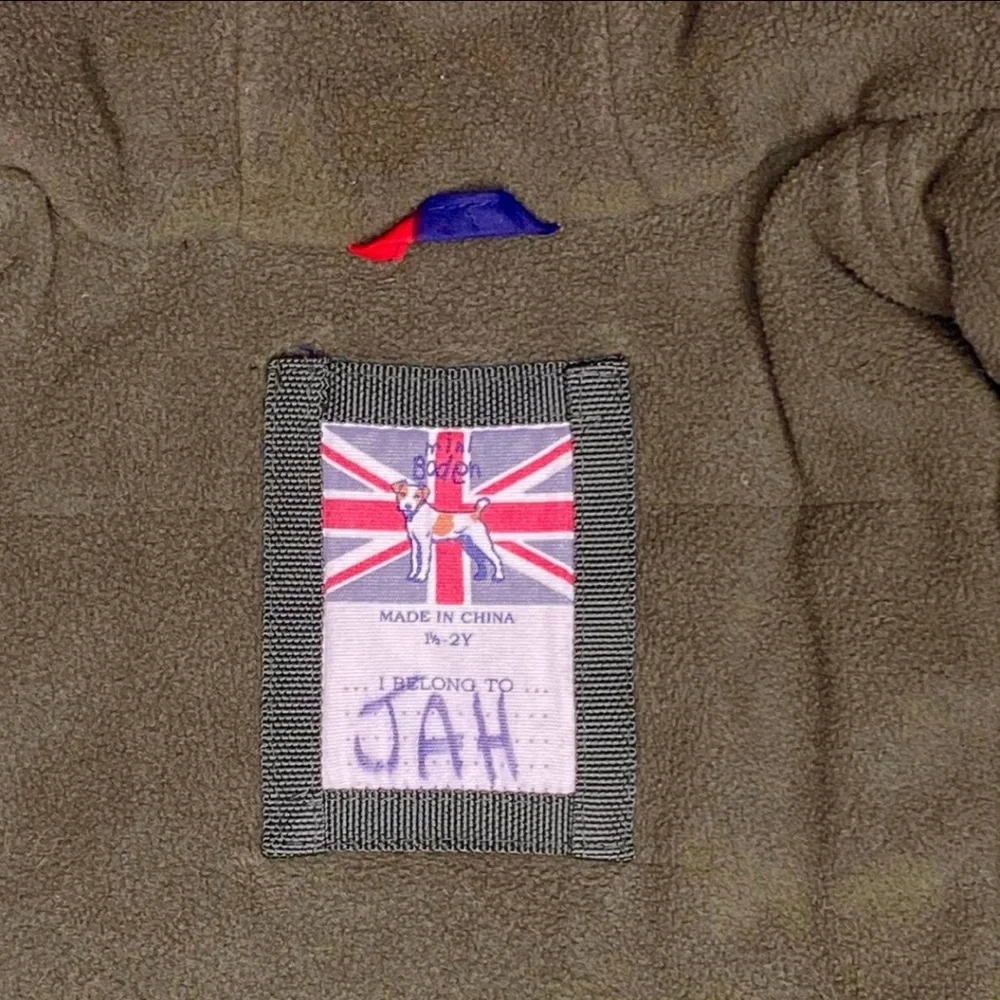 Mini Boden Fleece-Lined Stripe Jacket‎